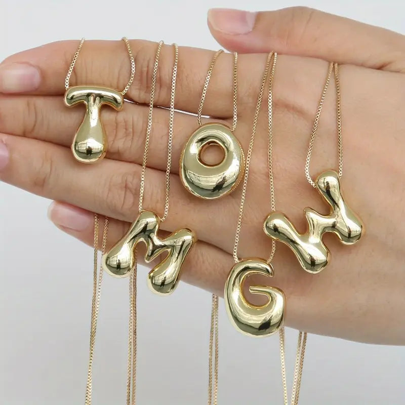 BUBBLE LETTER NECKLACE