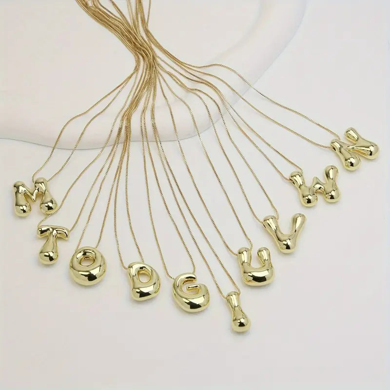 BUBBLE LETTER NECKLACE