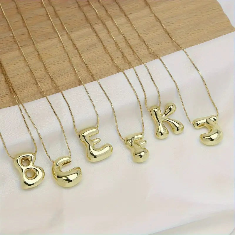 BUBBLE LETTER NECKLACE