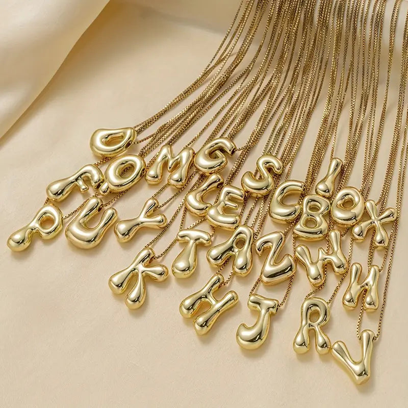 BUBBLE LETTER NECKLACE