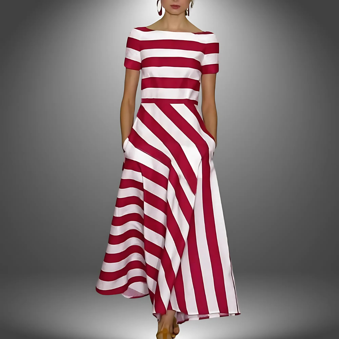 Margaux - Airy Dress with Subtle Stripes