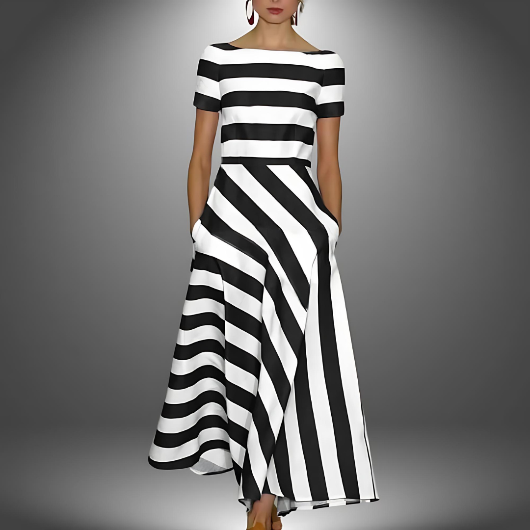 Margaux - Airy Dress with Subtle Stripes