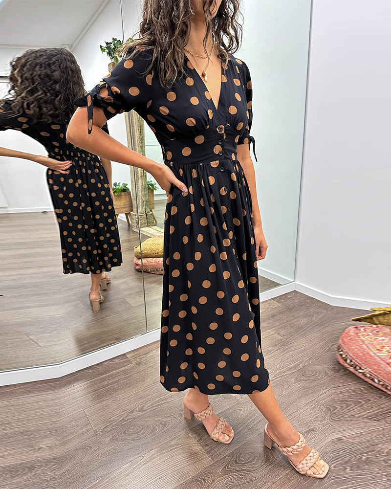 Olivia -Chic Polka Dot Dress