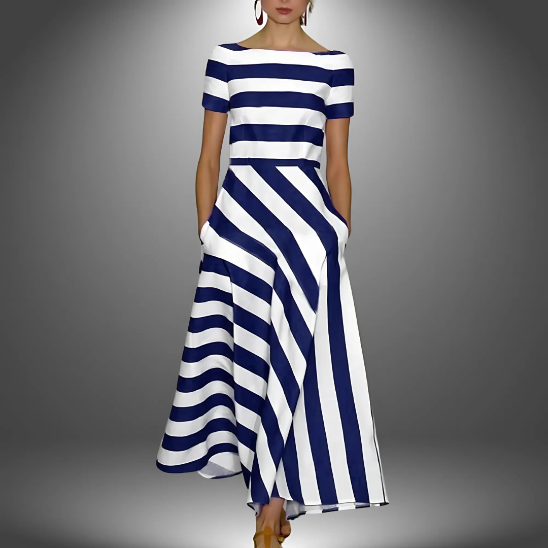 Margaux - Airy Dress with Subtle Stripes