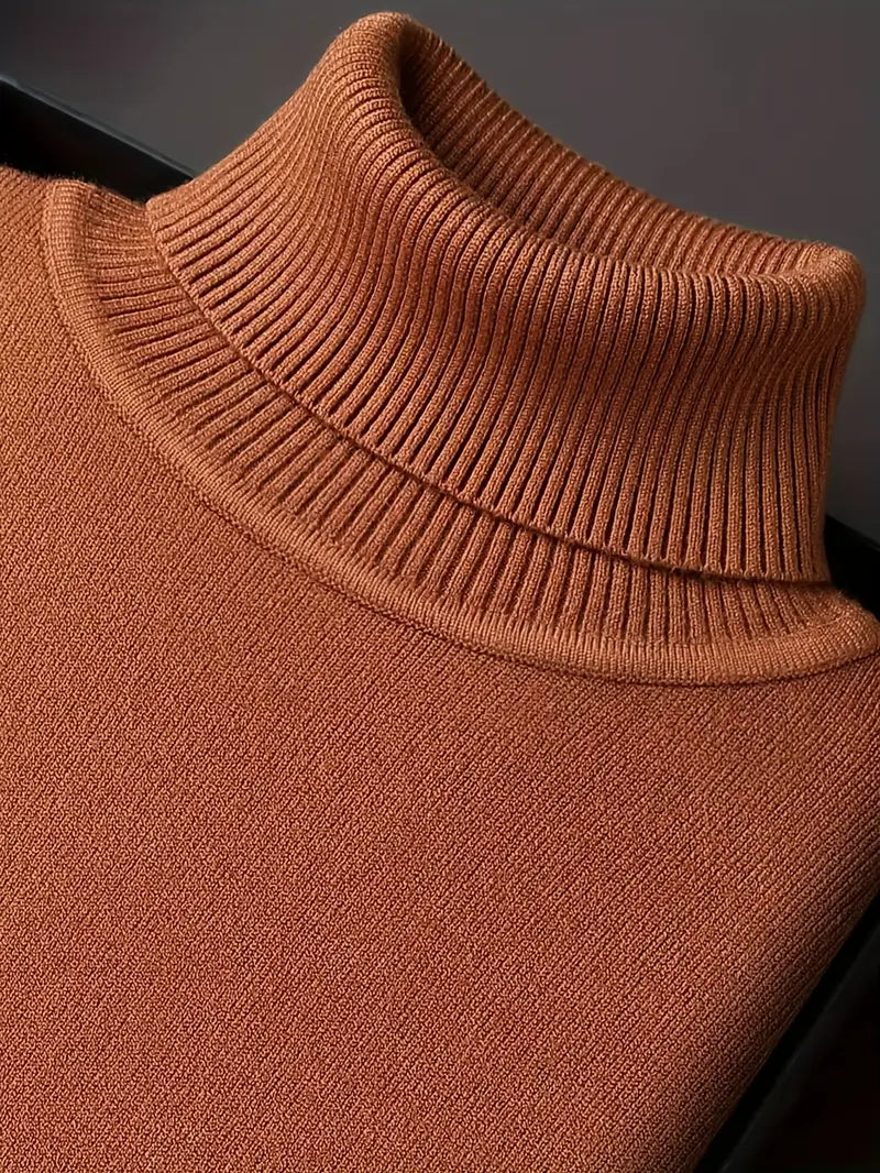 CROCHET TURTLENECK BROWN