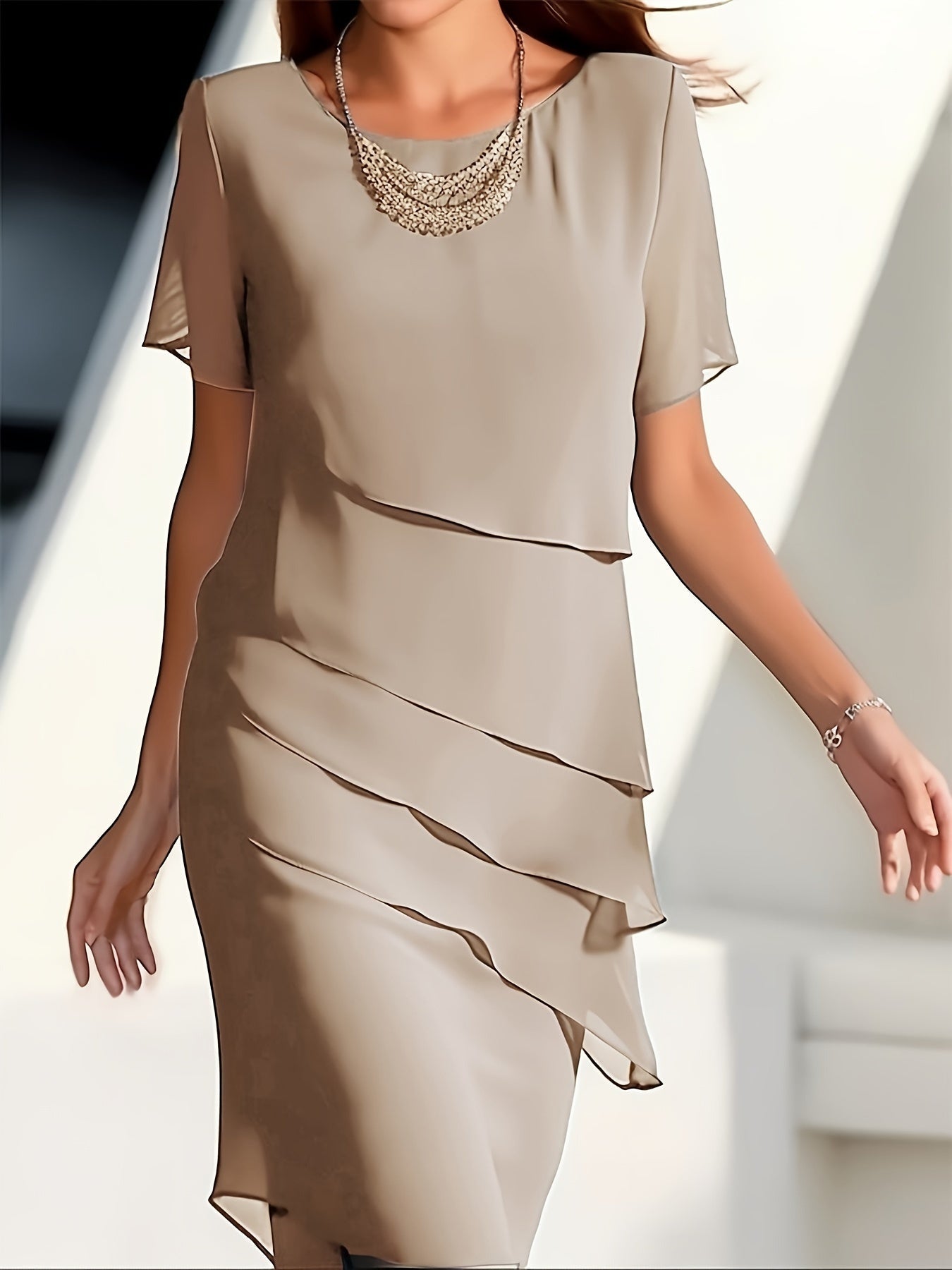 Jessica - Chic Chiffon Dress