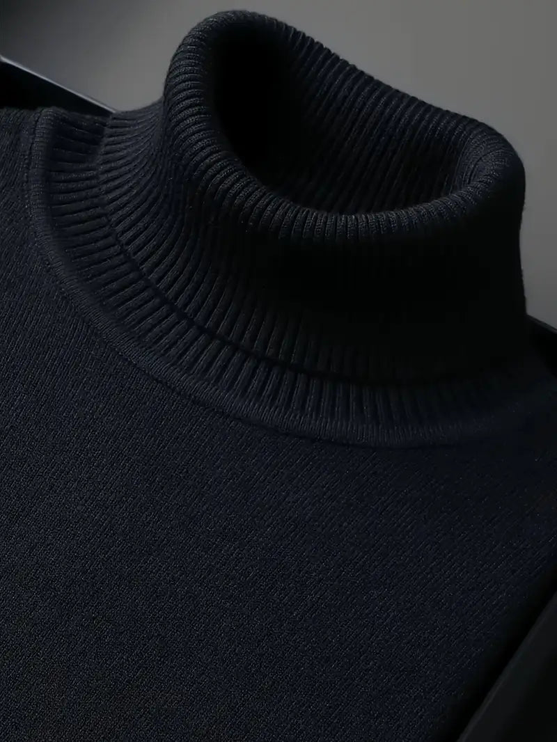 CROCHET TURTLENECK BLACK