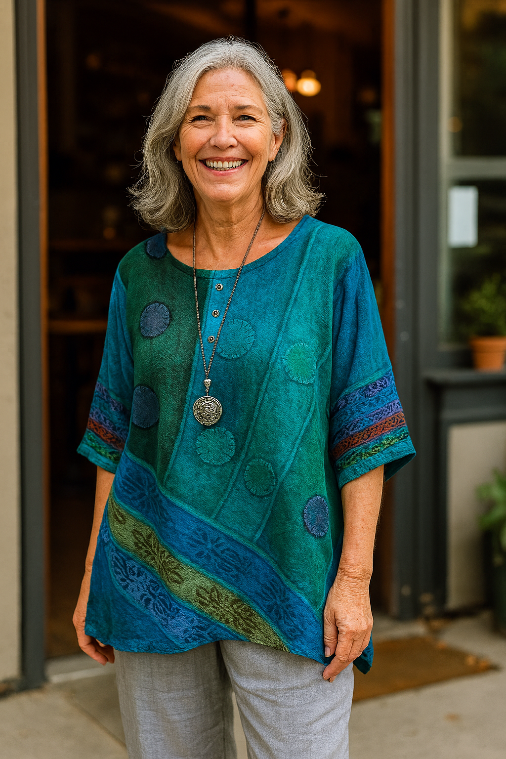 Elizabeth - Flowy Artistic Top