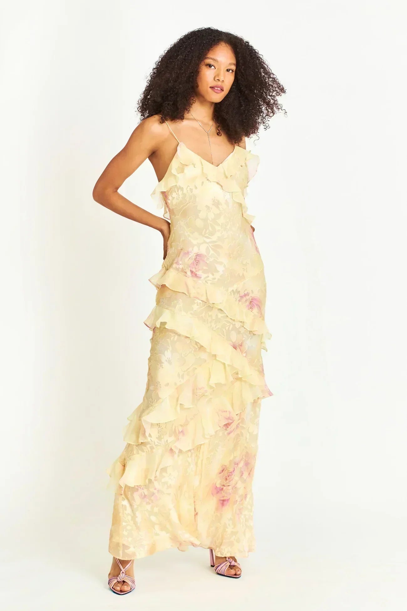 Amelia - Flowing Ruffle Gown