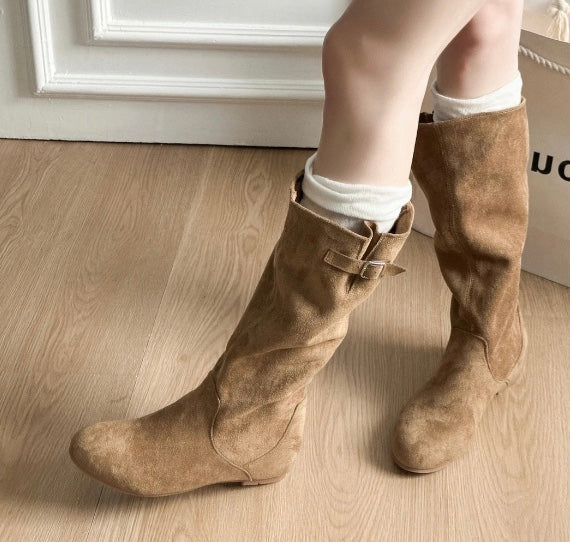 Amelia – Chic Suede Knee Boots