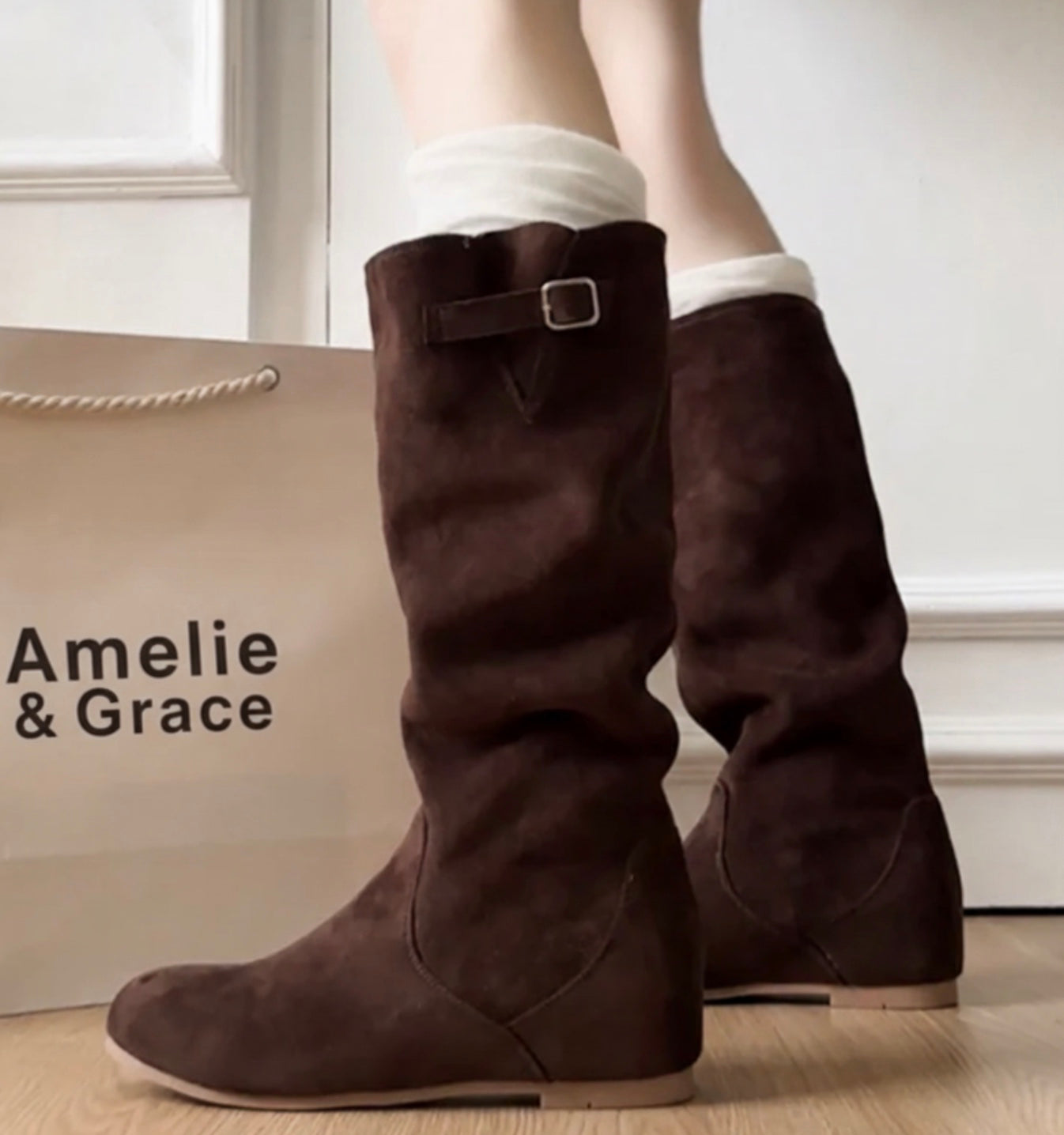Amelia – Chic Suede Knee Boots