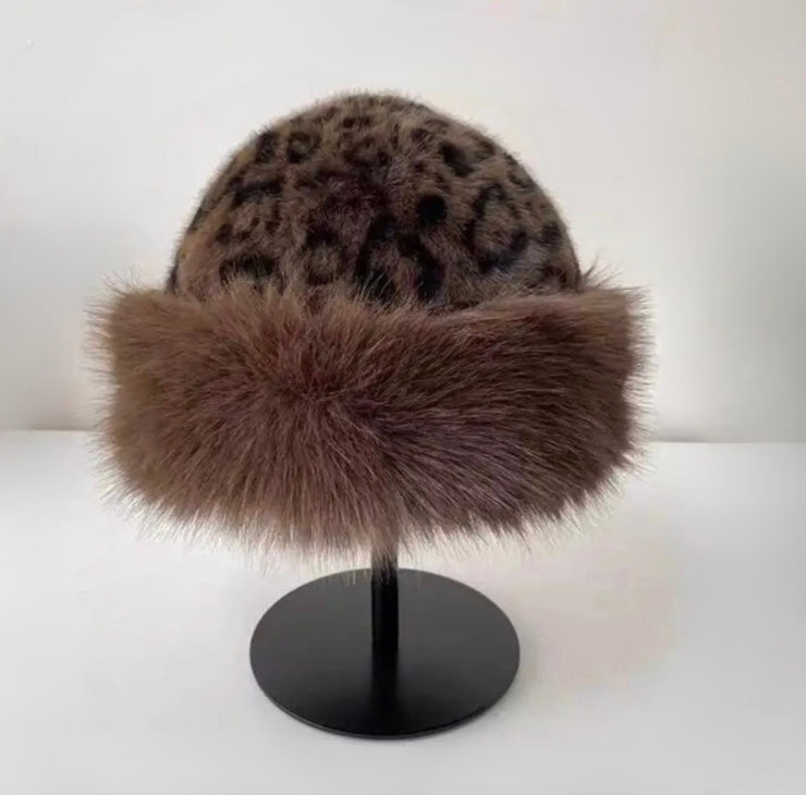 Isabella – Leopard Faux Fur Winter Hat