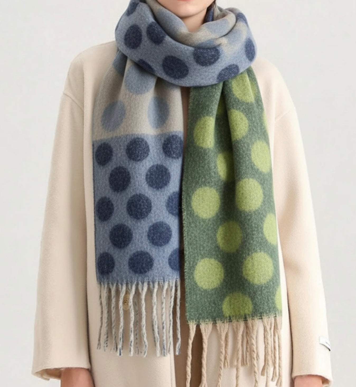 Lisa -  Scarf with Polka Dots