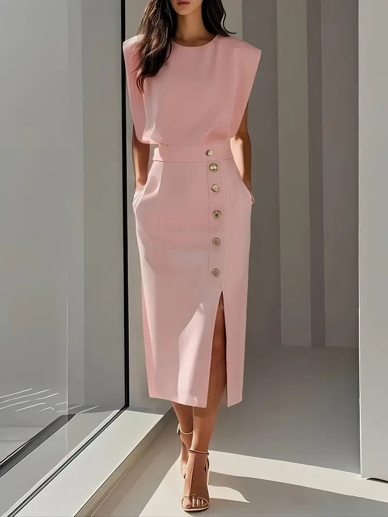 Bethany - Midi Dress with Side Slit