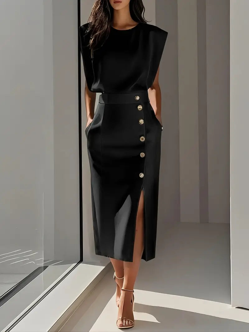 Bethany - Midi Dress with Side Slit