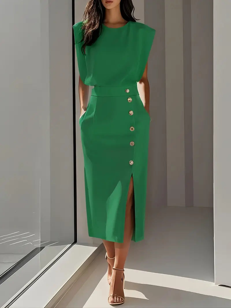 Bethany - Midi Dress with Side Slit