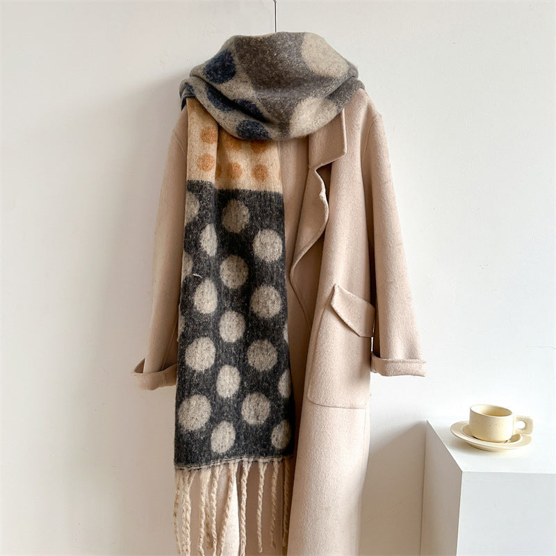 Tabitha -  Scarf with Polka Dots
