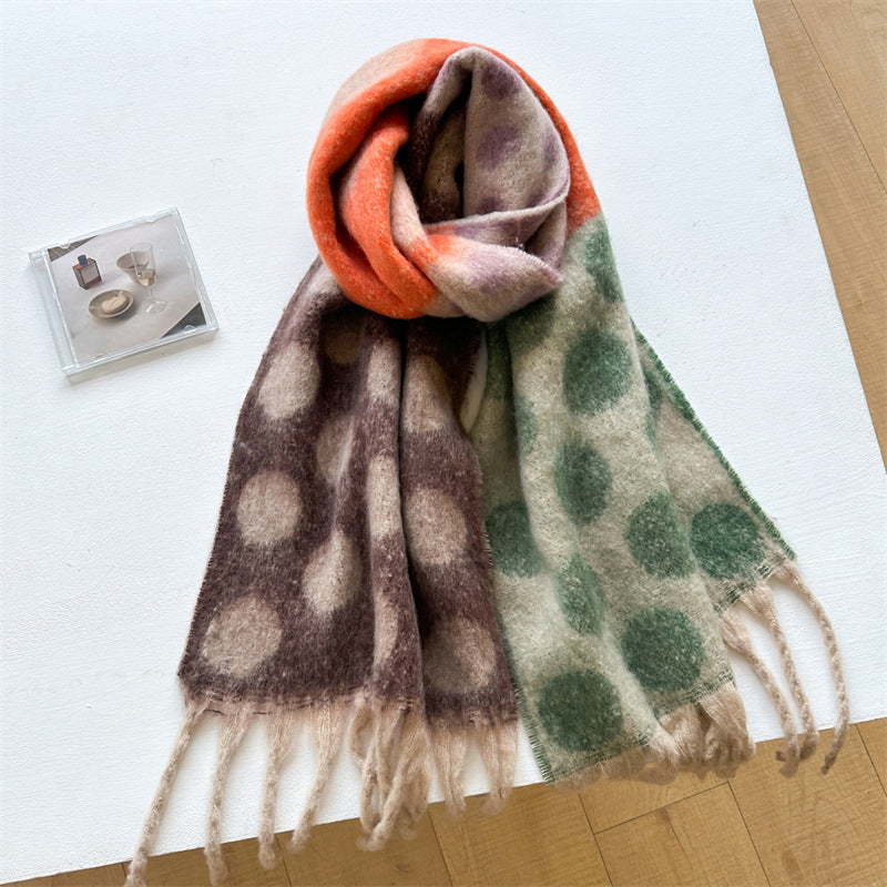 Tabitha -  Scarf with Polka Dots