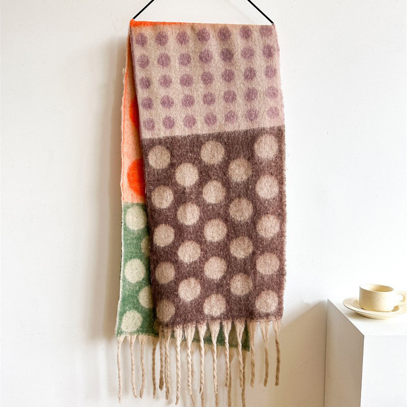 Tabitha -  Scarf with Polka Dots