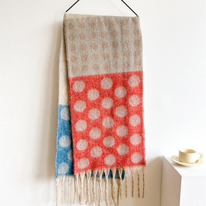 Tabitha -  Scarf with Polka Dots
