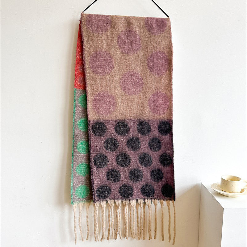 Tabitha -  Scarf with Polka Dots