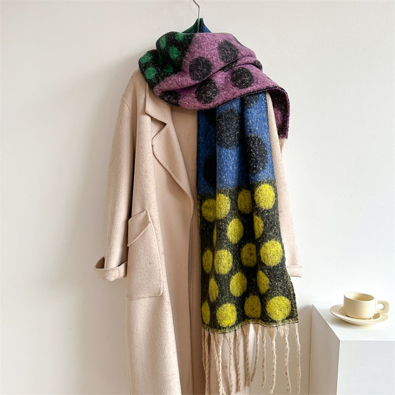 Tabitha -  Scarf with Polka Dots