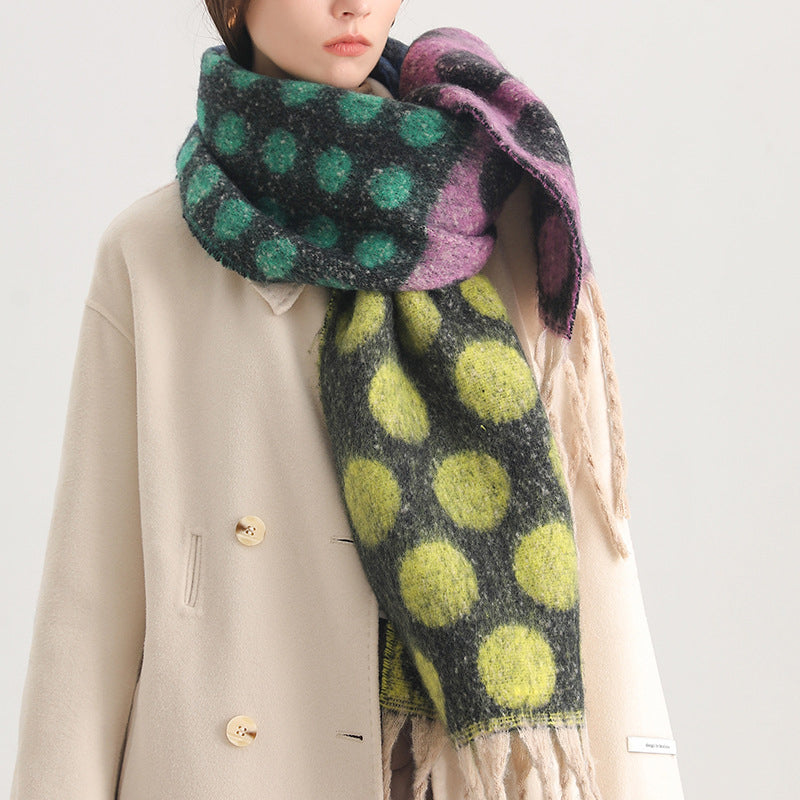 Tabitha -  Scarf with Polka Dots