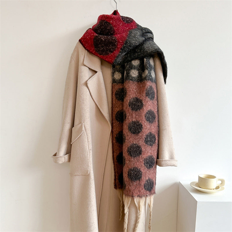 Tabitha -  Scarf with Polka Dots