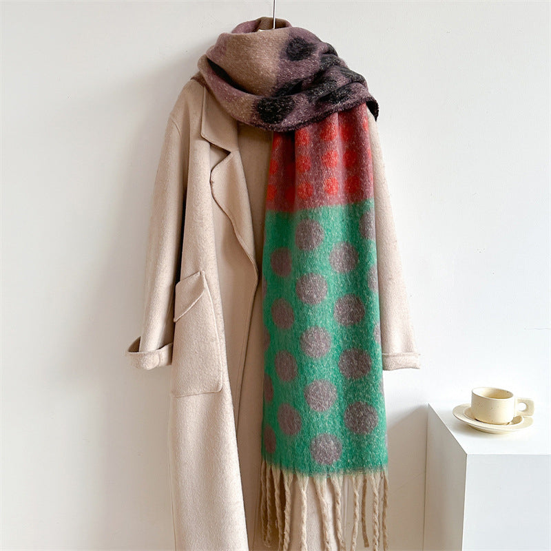 Tabitha -  Scarf with Polka Dots