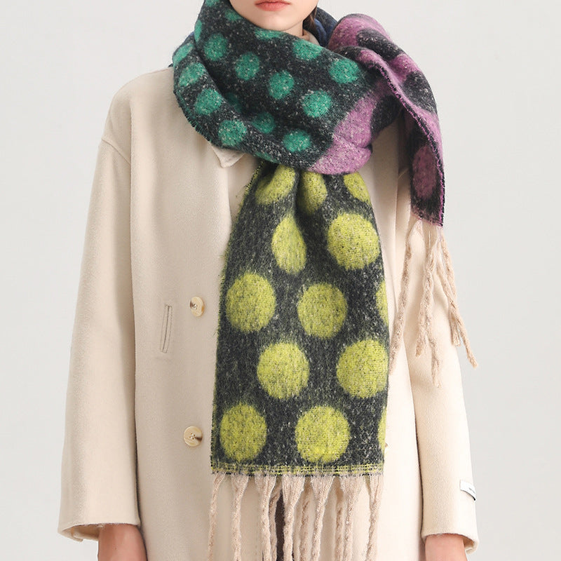 Tabitha -  Scarf with Polka Dots