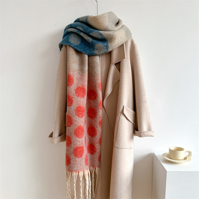 Tabitha -  Scarf with Polka Dots