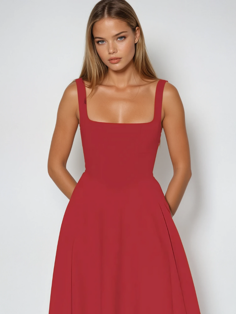 Elizabeth - Elegant Midi Dress