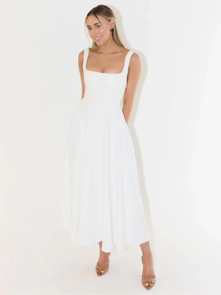 Elizabeth - Elegant Midi Dress