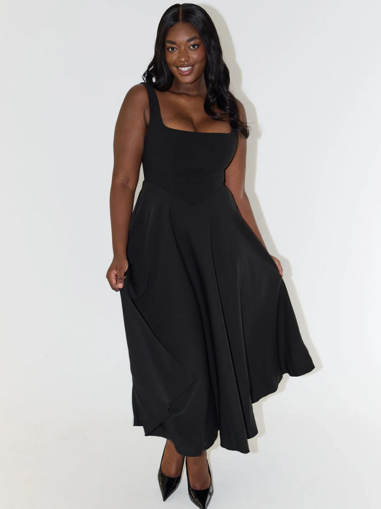 Elizabeth - Elegant Midi Dress