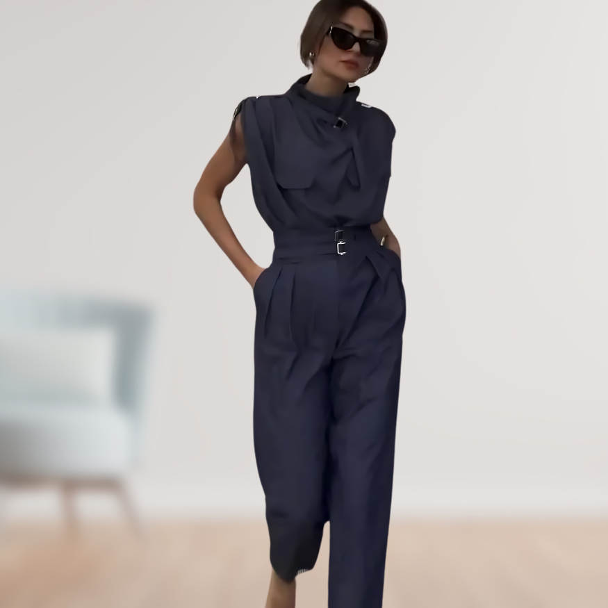 Georgia - Chic Belted Jumpsuit