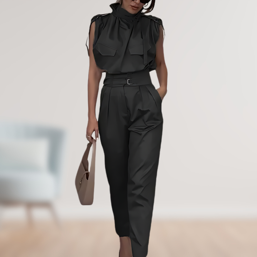 Georgia - Chic Belted Jumpsuit