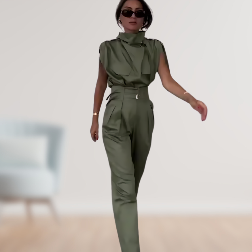 Georgia - Chic Belted Jumpsuit