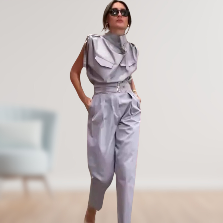 Georgia - Chic Belted Jumpsuit