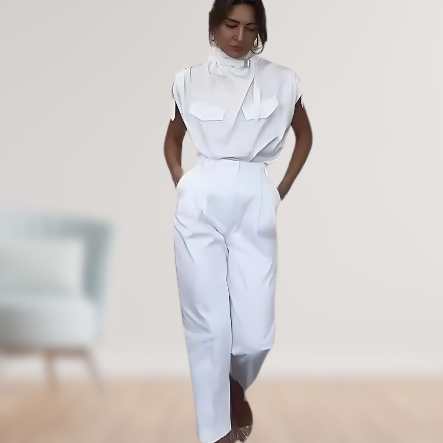 Georgia - Chic Belted Jumpsuit