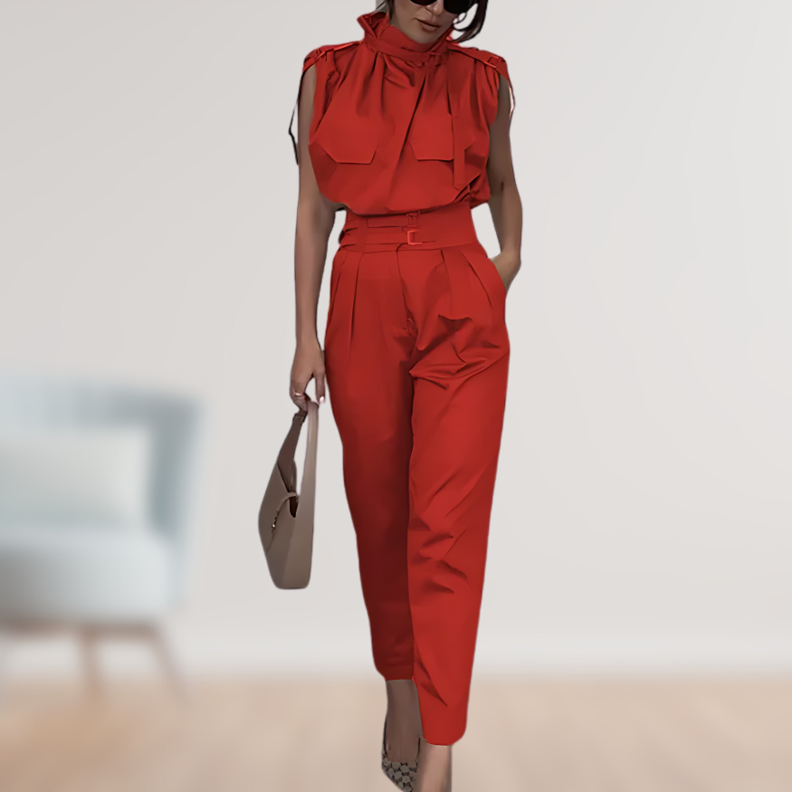 Georgia - Chic Belted Jumpsuit