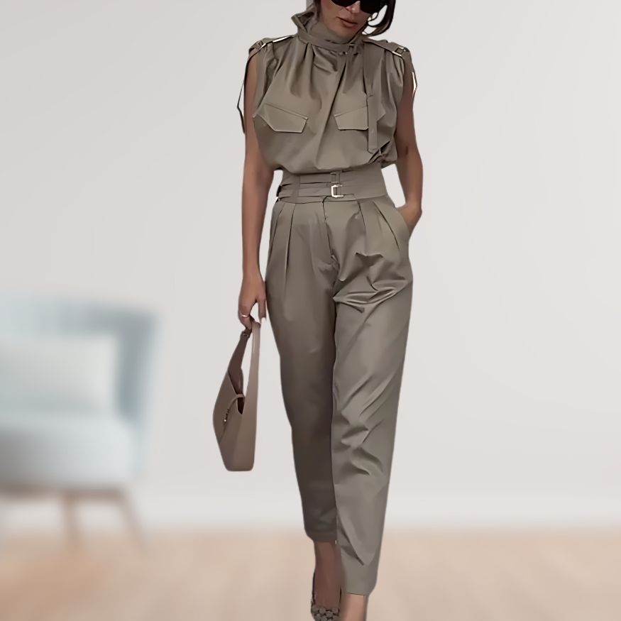 Georgia - Chic Belted Jumpsuit