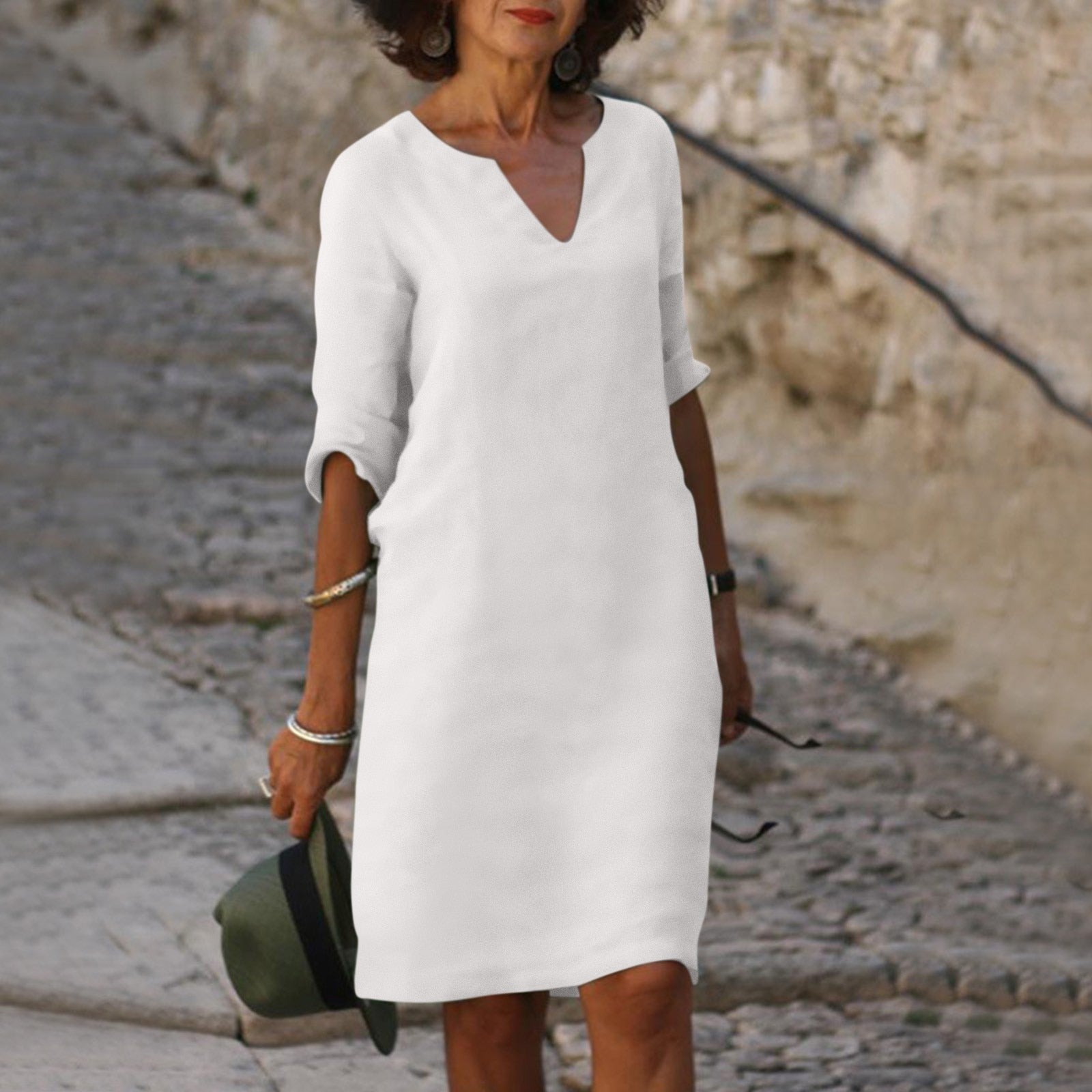 Amelia - Elegant V-Neck Dress
