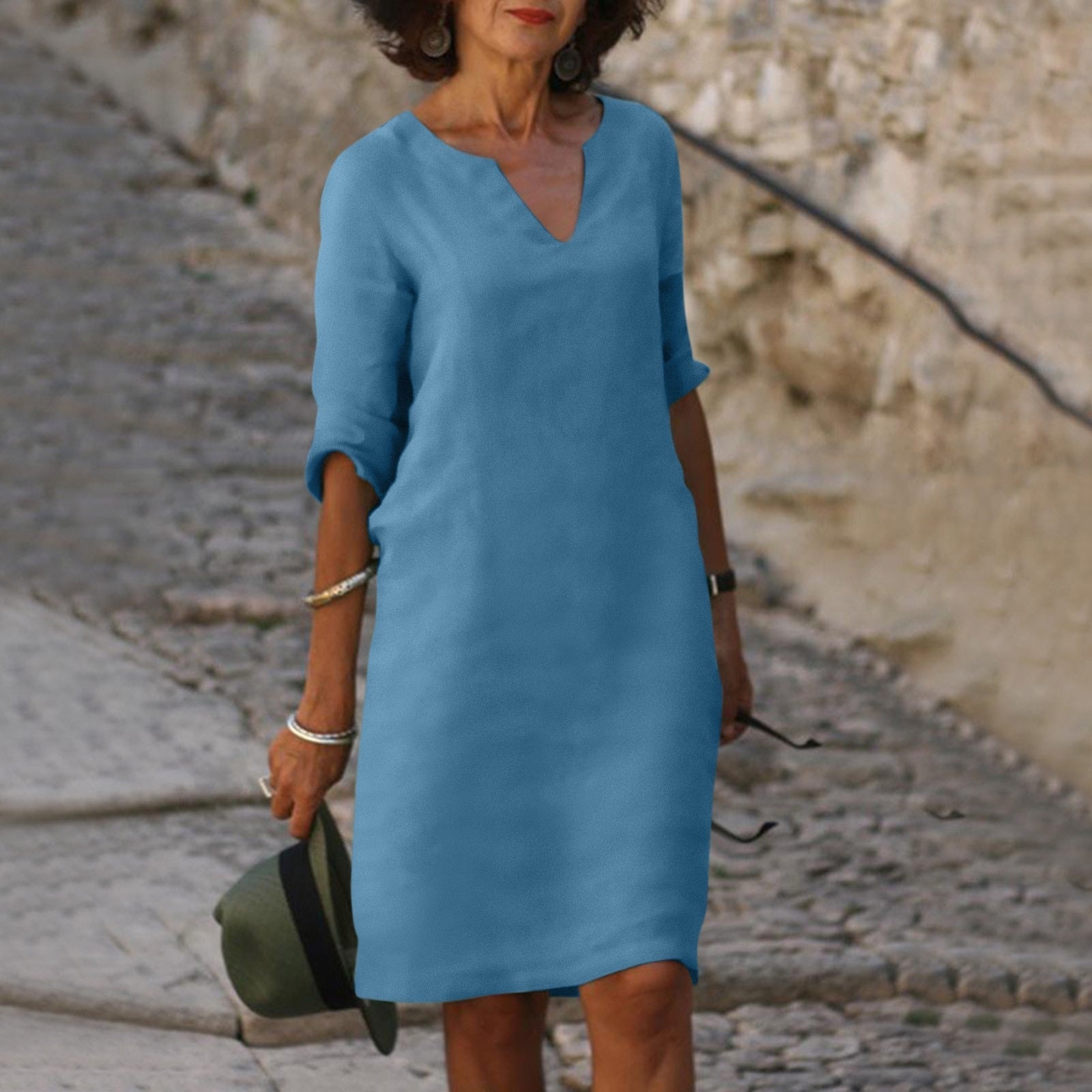 Amelia - Elegant V-Neck Dress