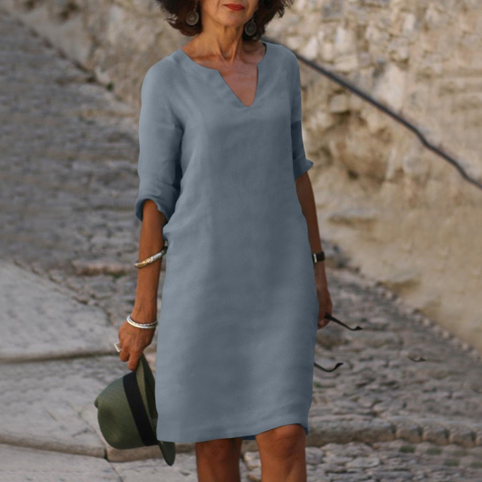 Amelia - Elegant V-Neck Dress