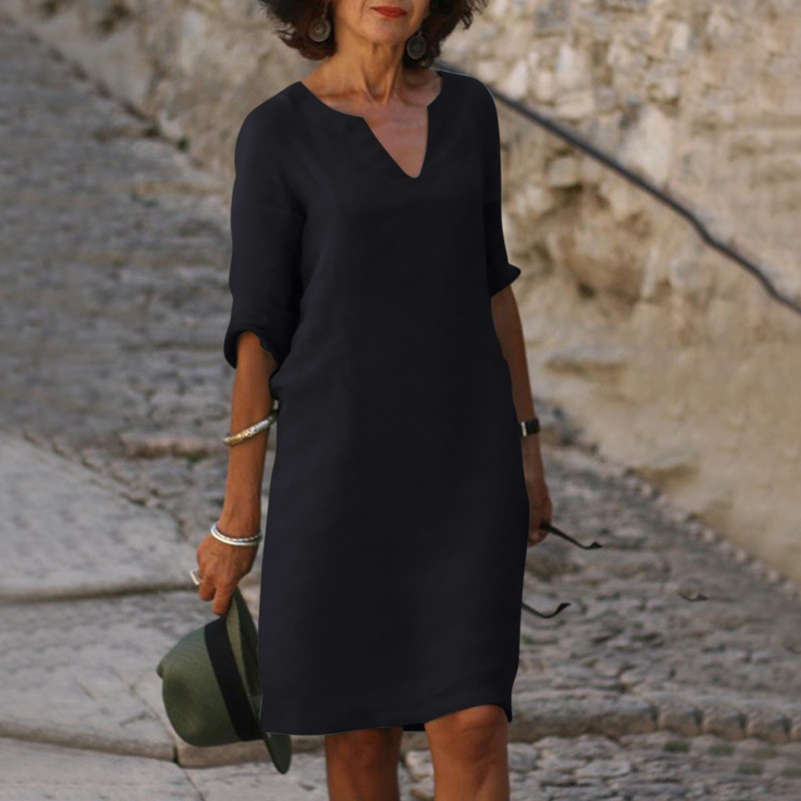 Amelia - Elegant V-Neck Dress
