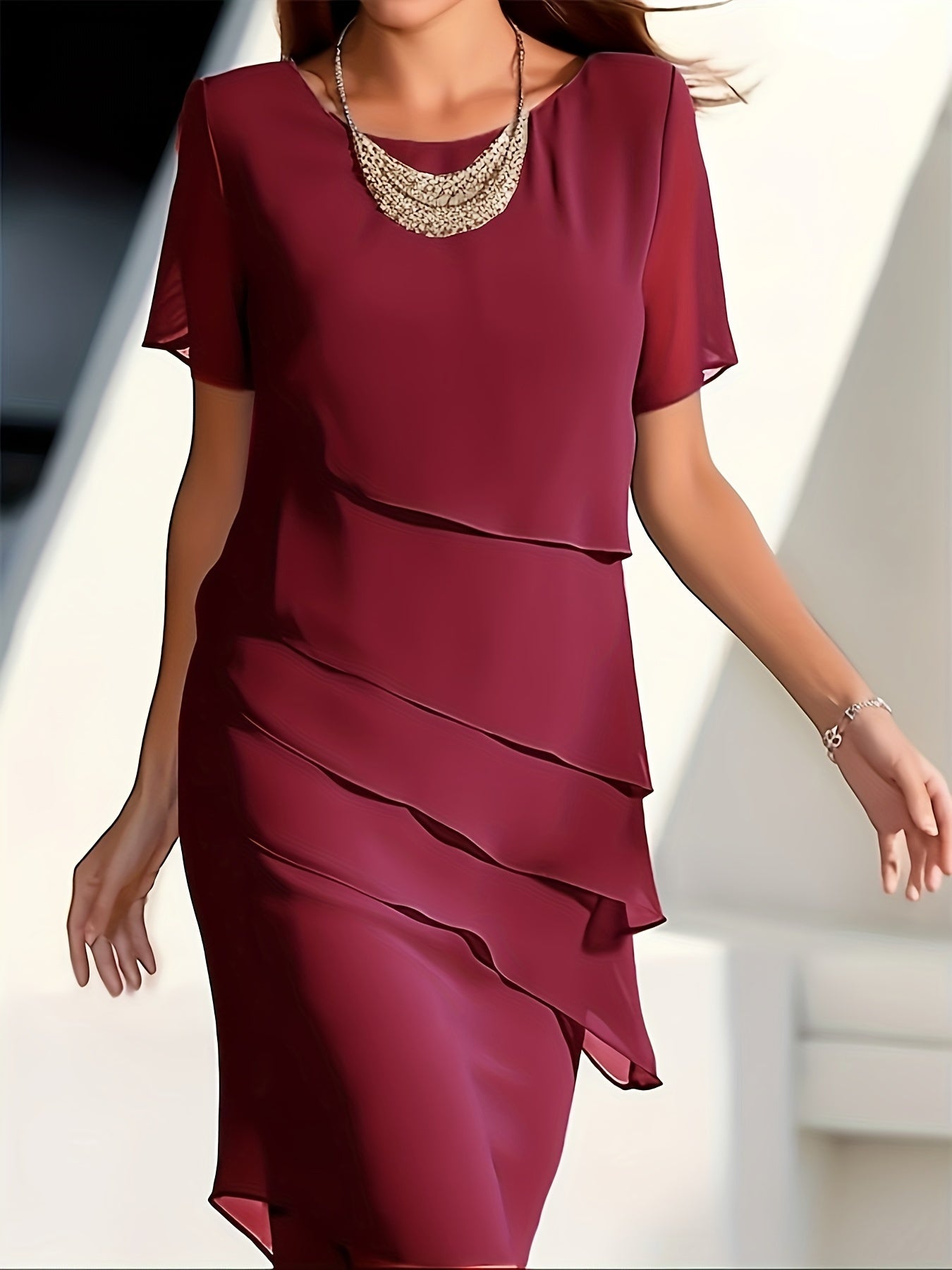 Jessica - Chic Chiffon Dress
