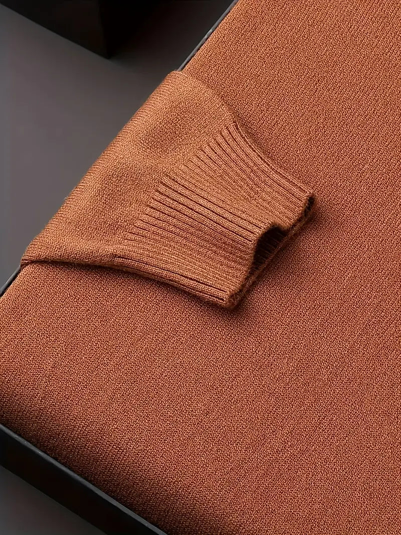 CROCHET TURTLENECK BROWN