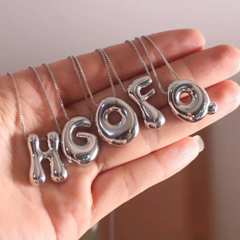 BUBBLE LETTER NECKLACE