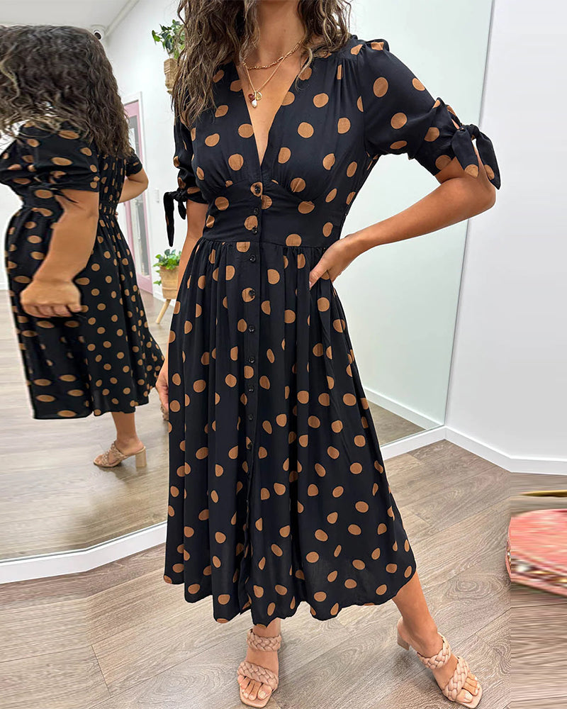 Olivia -Chic Polka Dot Dress