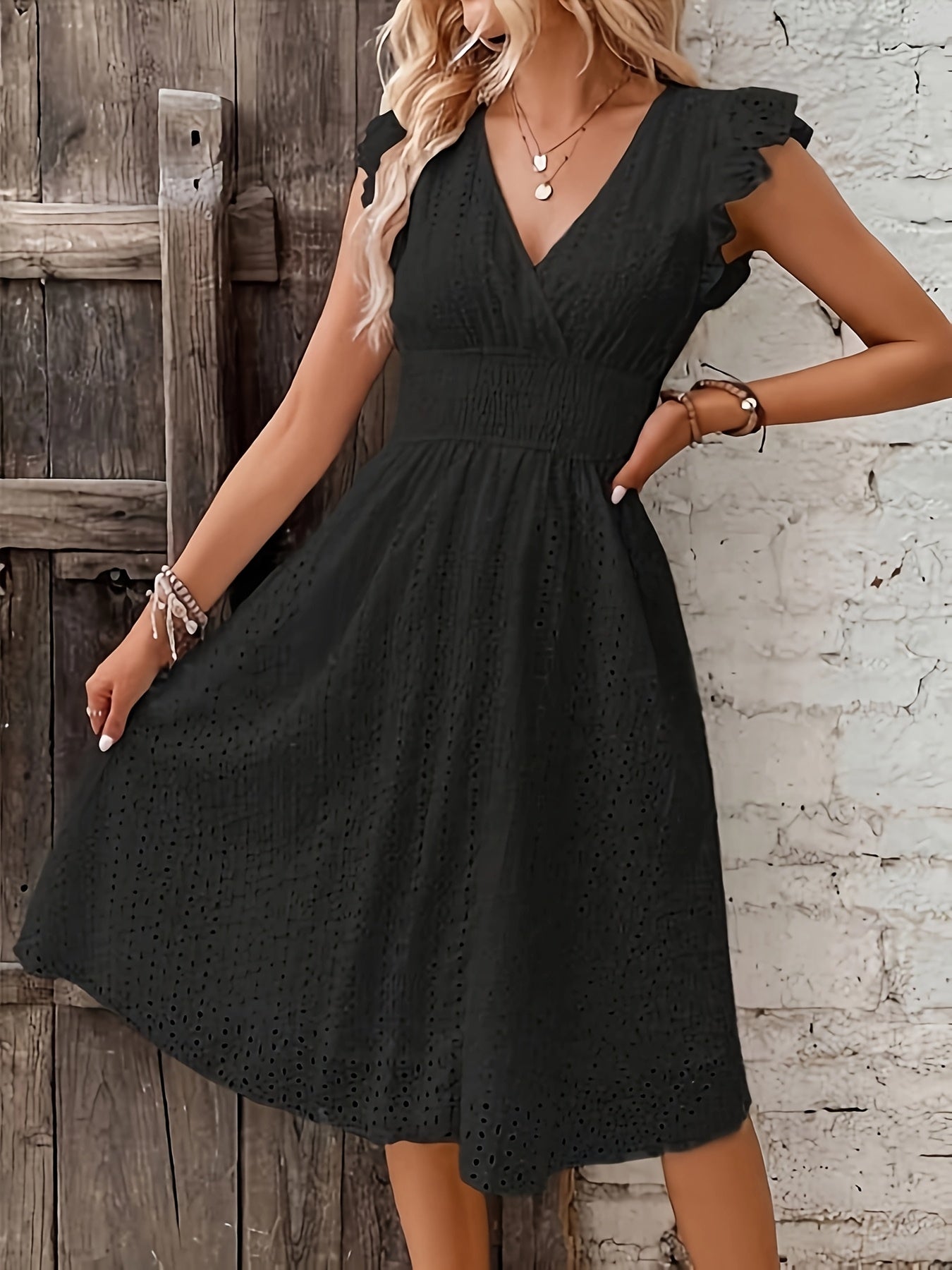 Jessica - Ruffled Lace Dress